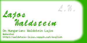 lajos waldstein business card